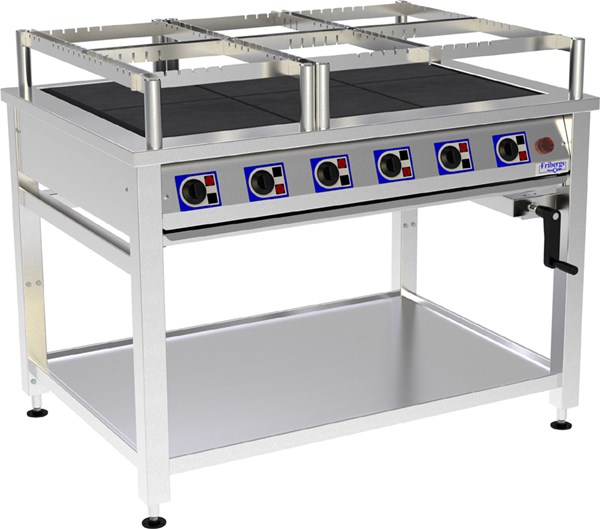 Marine Range, 6 Hot Plates and Height Adjustable Loipart